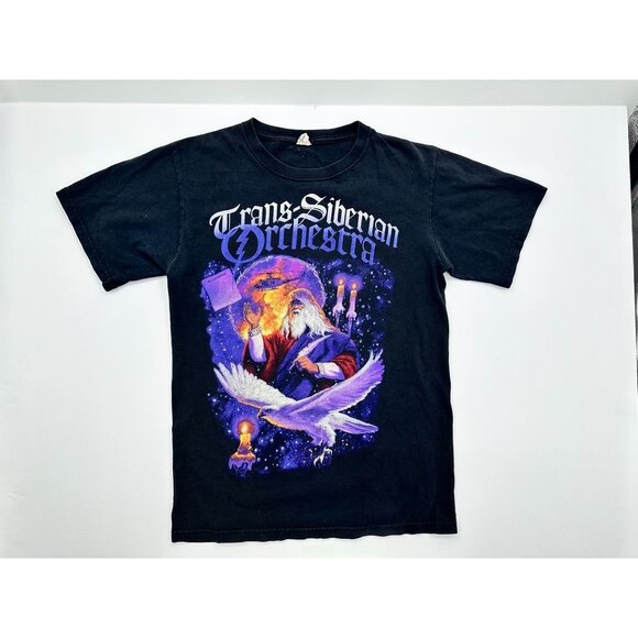 Anvil Tops - Trans-Siberian Orchestra Winter Tour 2010 Vintage Graphic T-Shirt Black Size M